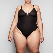 Load image into Gallery viewer, SHEER SCULPT THONG BODYSUIT | ONYX
